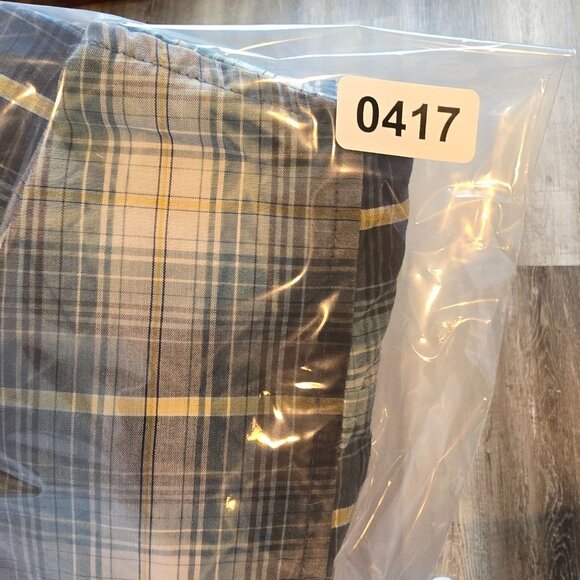 Red Head Brand Shirt Blue Mens Size Large Pearl Snap Plaid Short Sleeve Casual - Picture 14 of 14